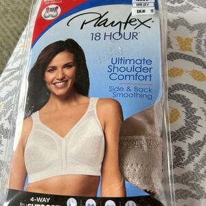 New in box Playtex 18 Hour Tan  Bra size 40DDD Unpadded no wire